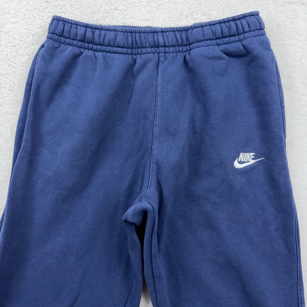 Nike Mens Fleece Joggers Navy Blue Tapered Sweatpants Medium‎ BV2671-410